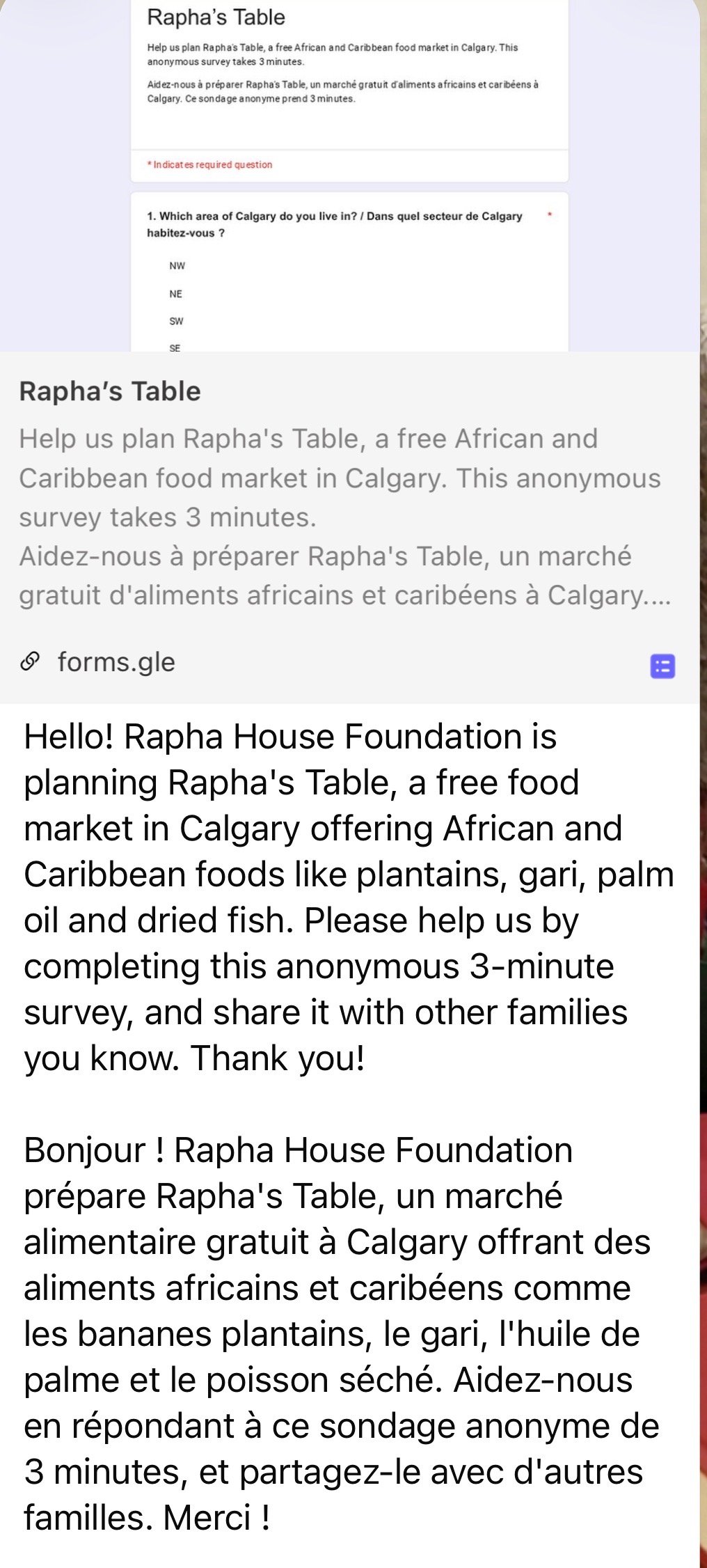 Food distribution